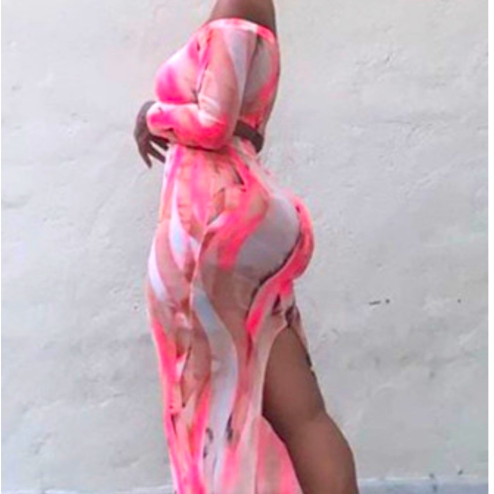 Pink sexy two piece.